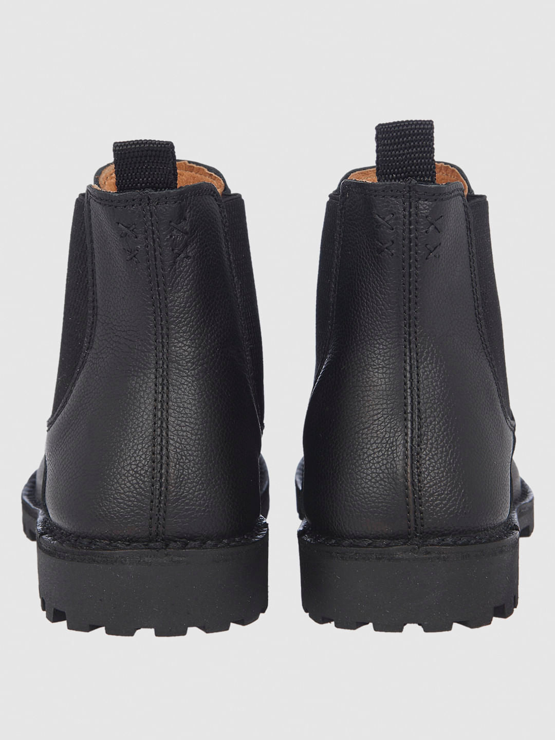Black Leather Chelsea Boots