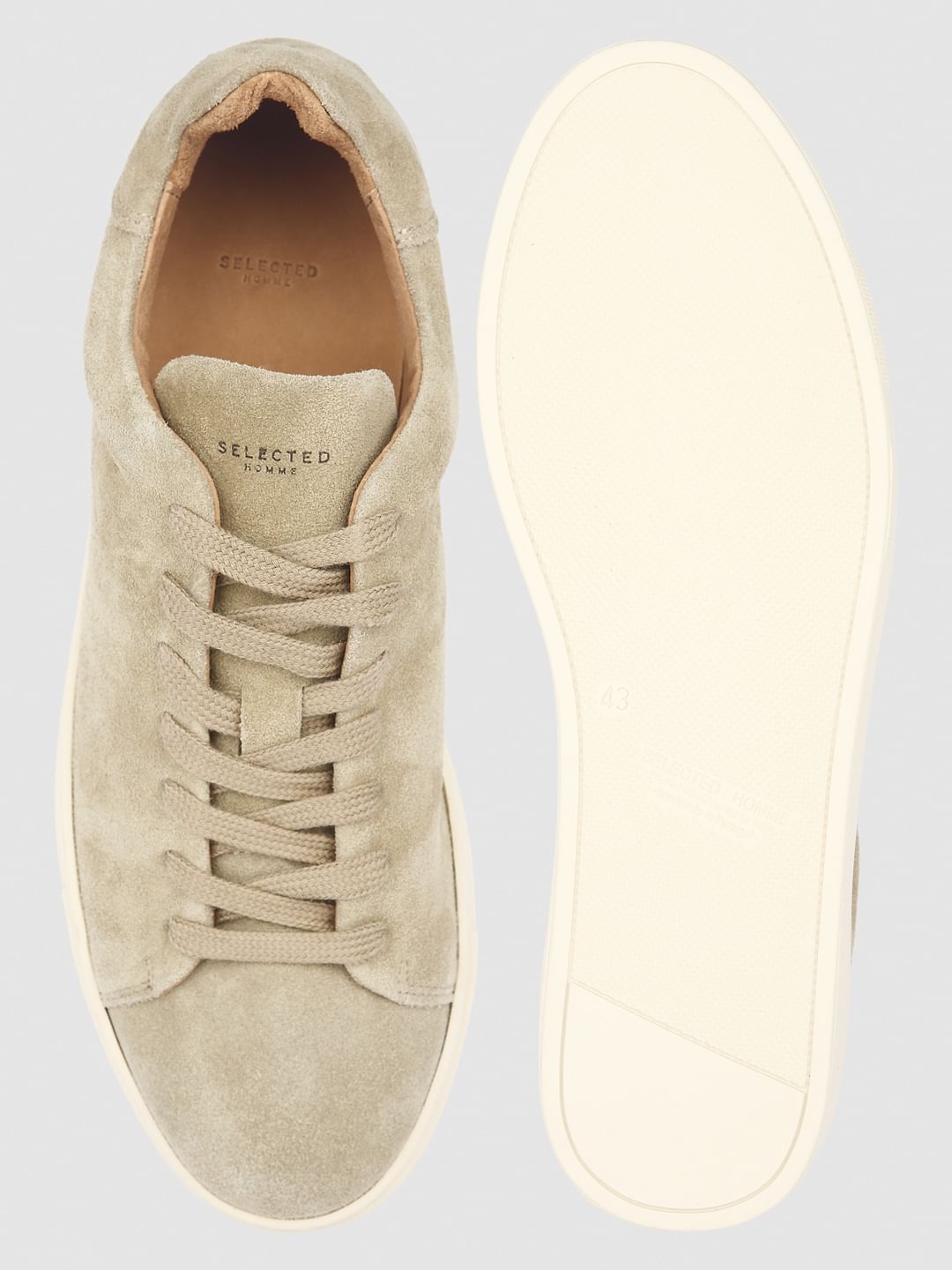 Beige Suede Sneakers