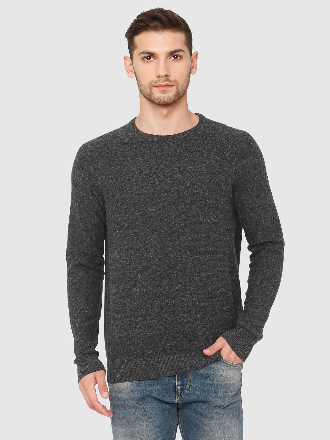 Black Crew Neck Pullover