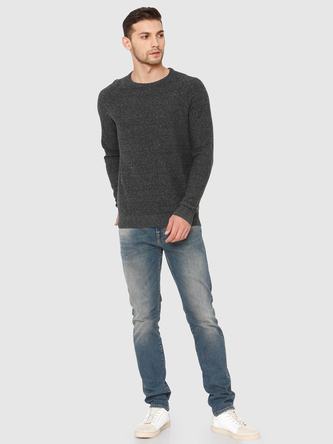 Black Crew Neck Pullover