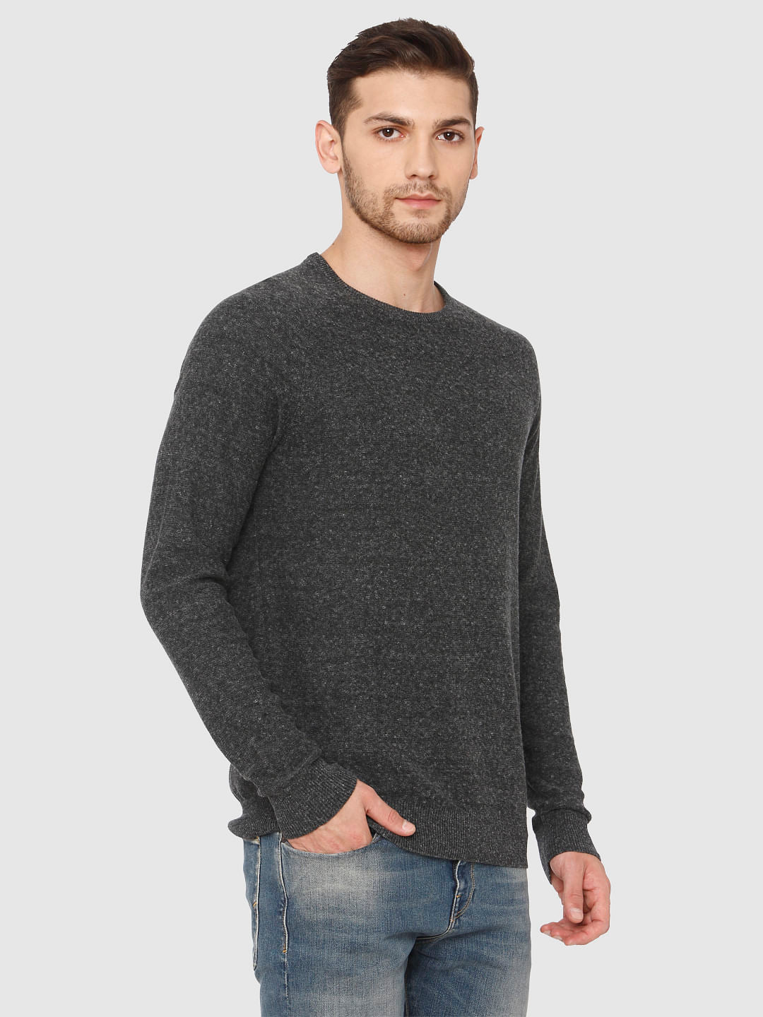 Black Crew Neck Pullover