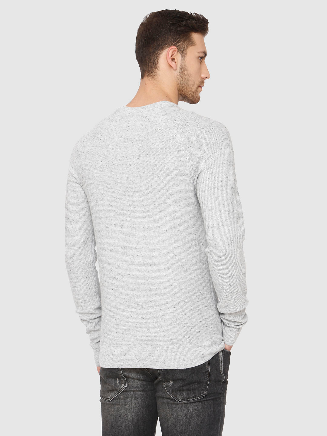 Light Grey Crew Neck Pullover