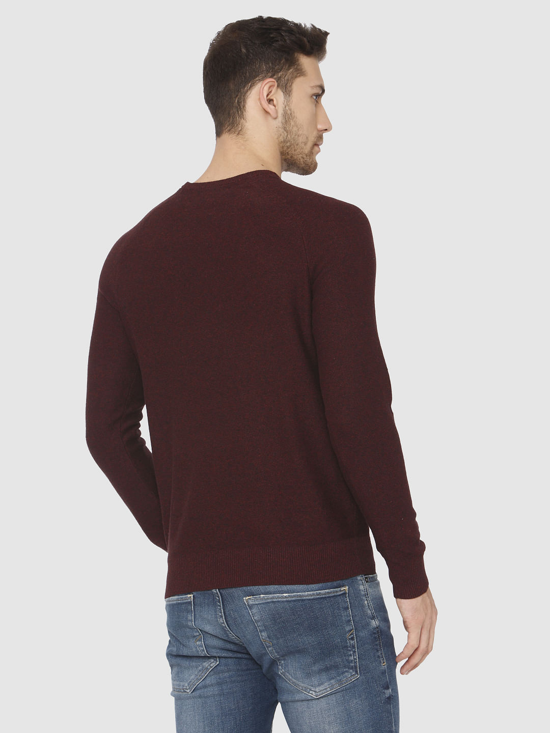 Red Crew Neck Pullover