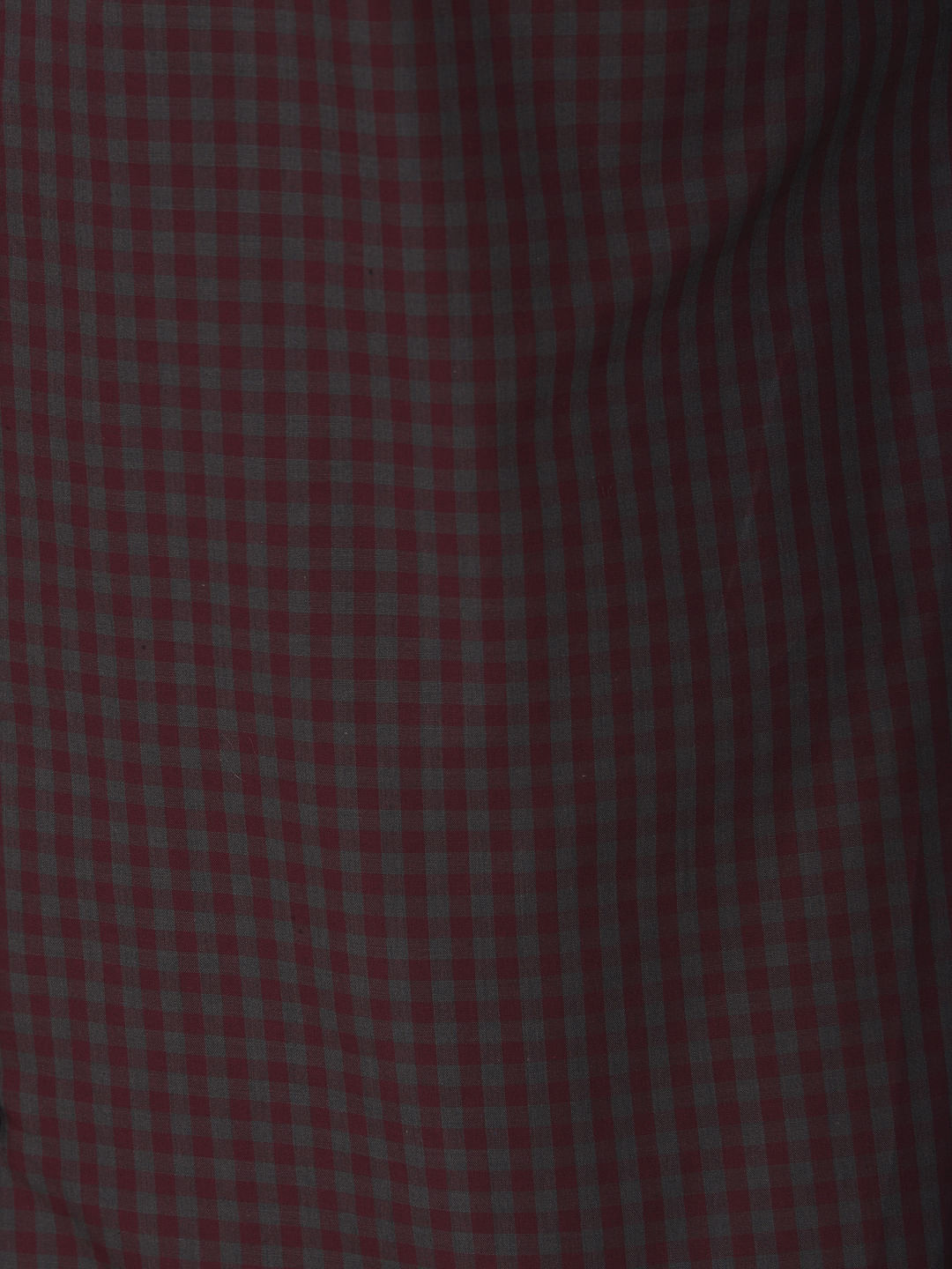 Burgundy Check Full Sleeves Shirt