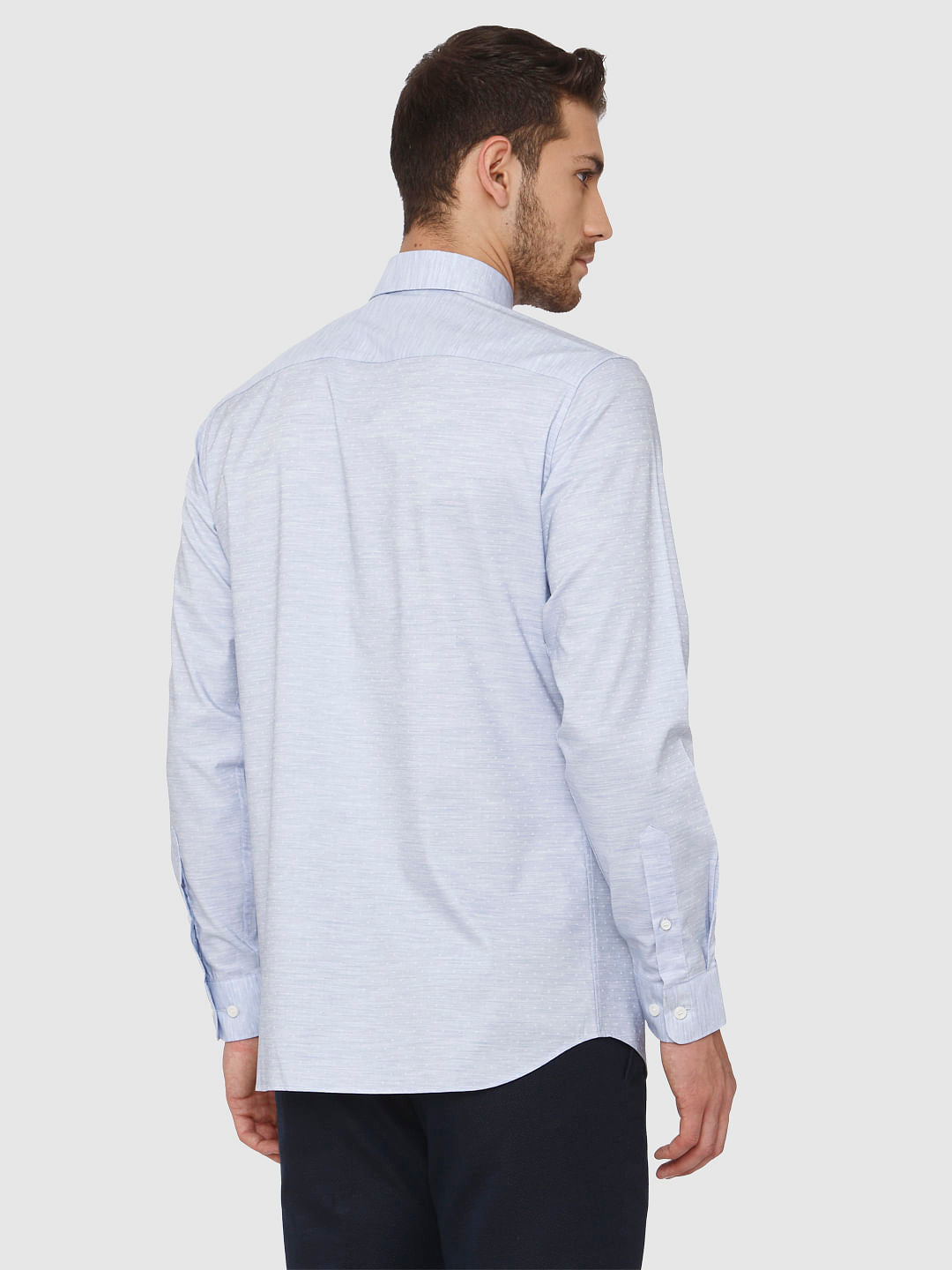 Light Blue Twill Full Sleeves Shirt