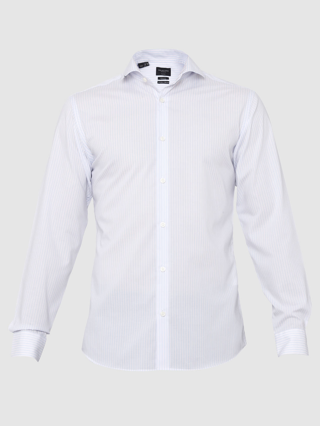 Blue Striped Full Sleeves Shirt