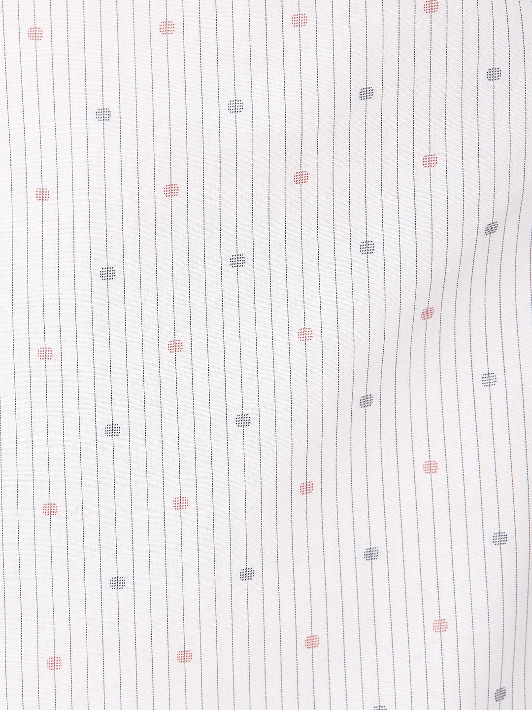 White All Over Dotted Print Formal Shirt