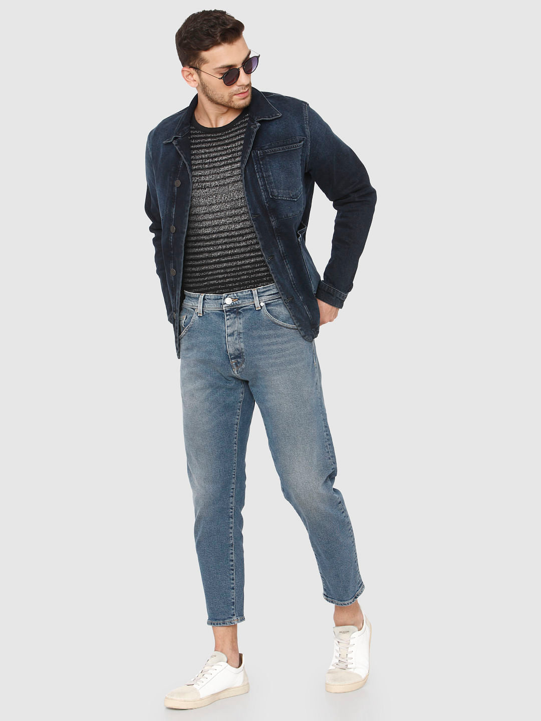 Light Blue Cropped Aldo Regular Fit Jeans