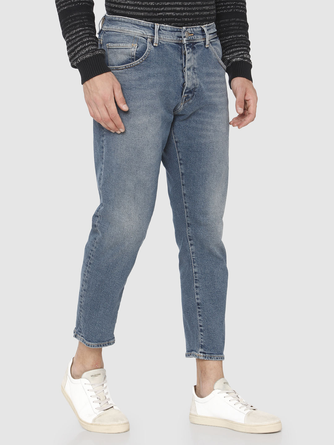 Light Blue Cropped Aldo Regular Fit Jeans
