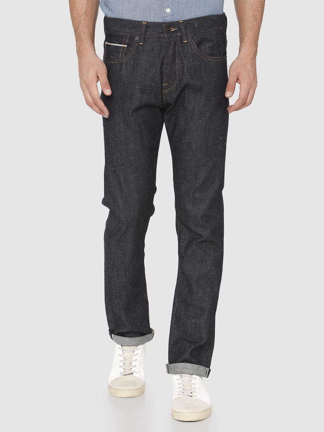 Dark Blue Toby Tapered Fit Jeans