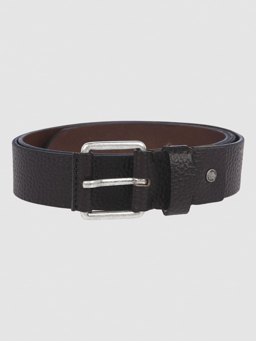 Dark Brown Leather Belt