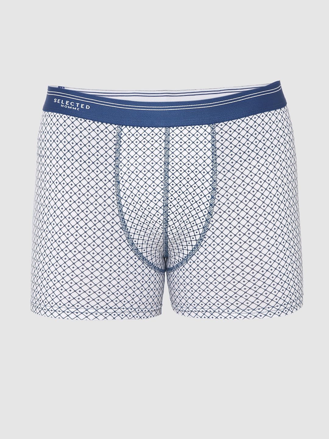 White Printed Trunks