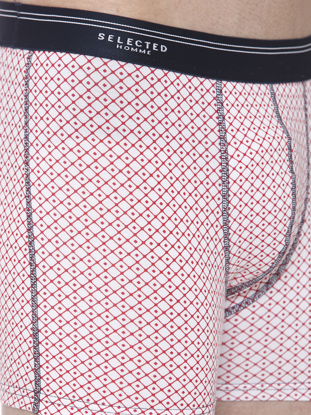 Red Printed Trunks