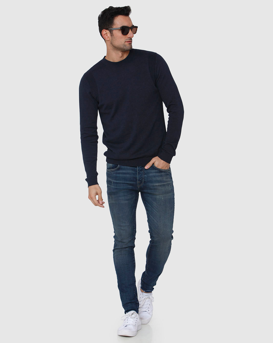 Blue Crew Neck T-Shirt
