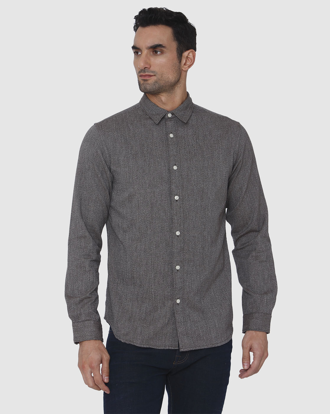 Brown Full Sleeves Shirt