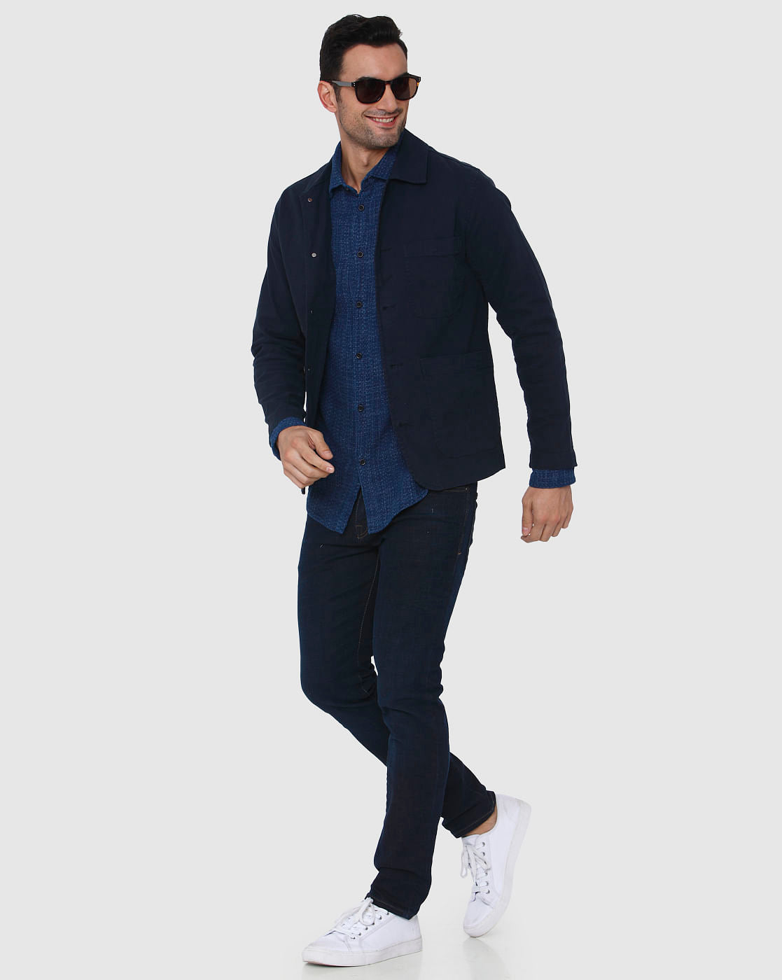 Blue Check Full Sleeves Shirt