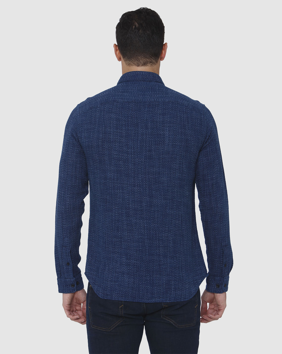 Blue Check Full Sleeves Shirt