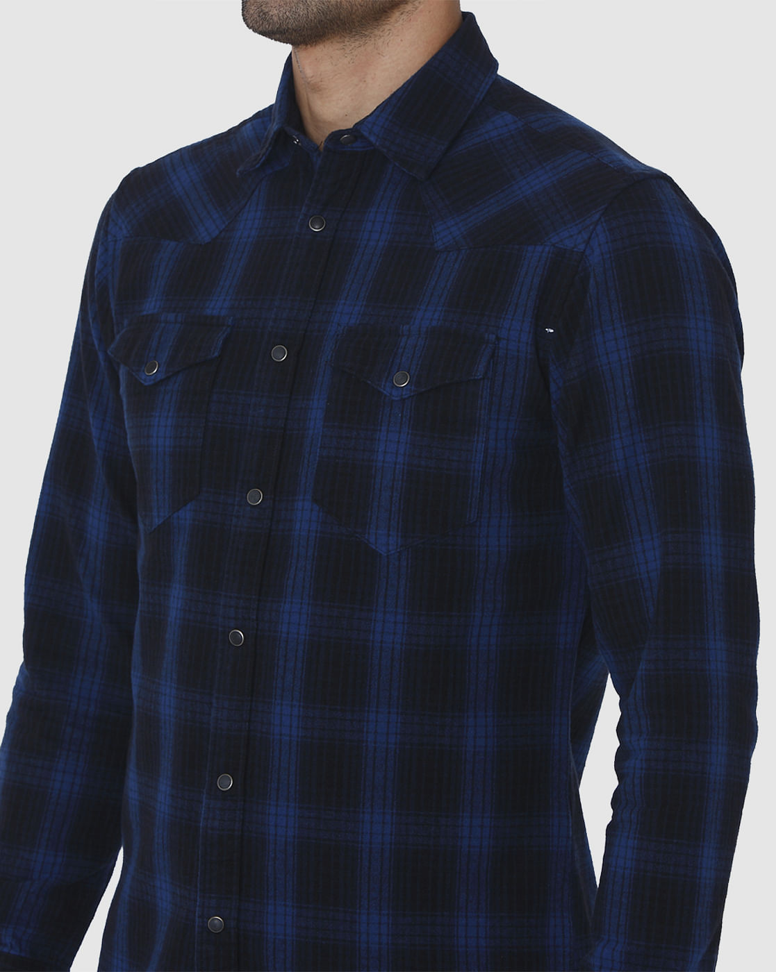 Blue Check Full Sleeves Shirt