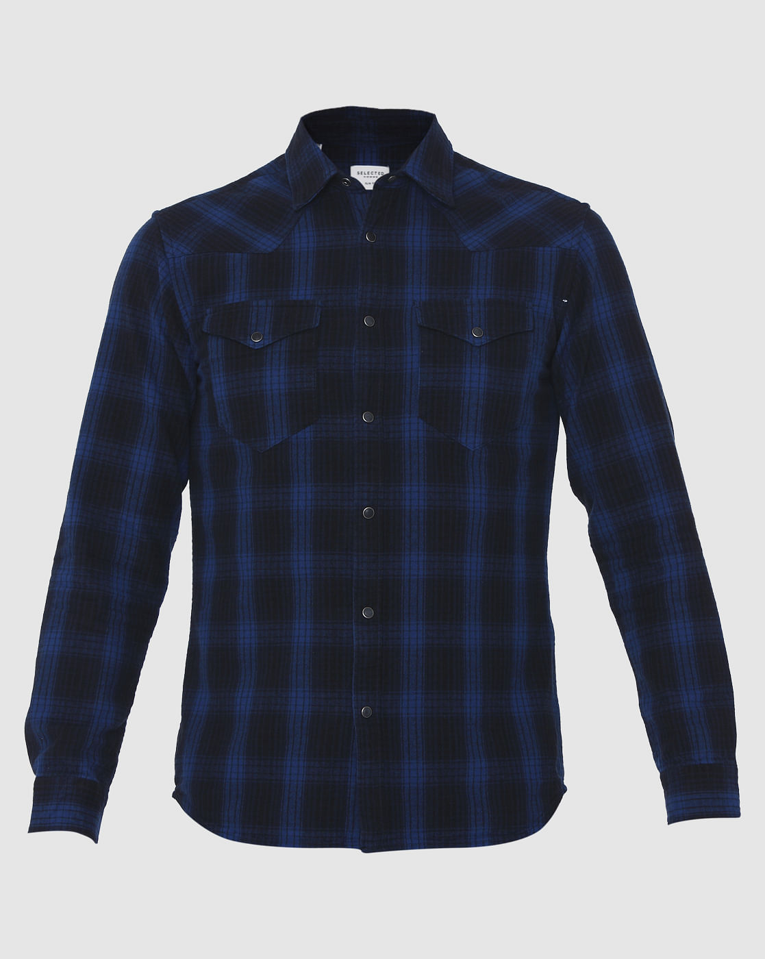 Blue Check Full Sleeves Shirt