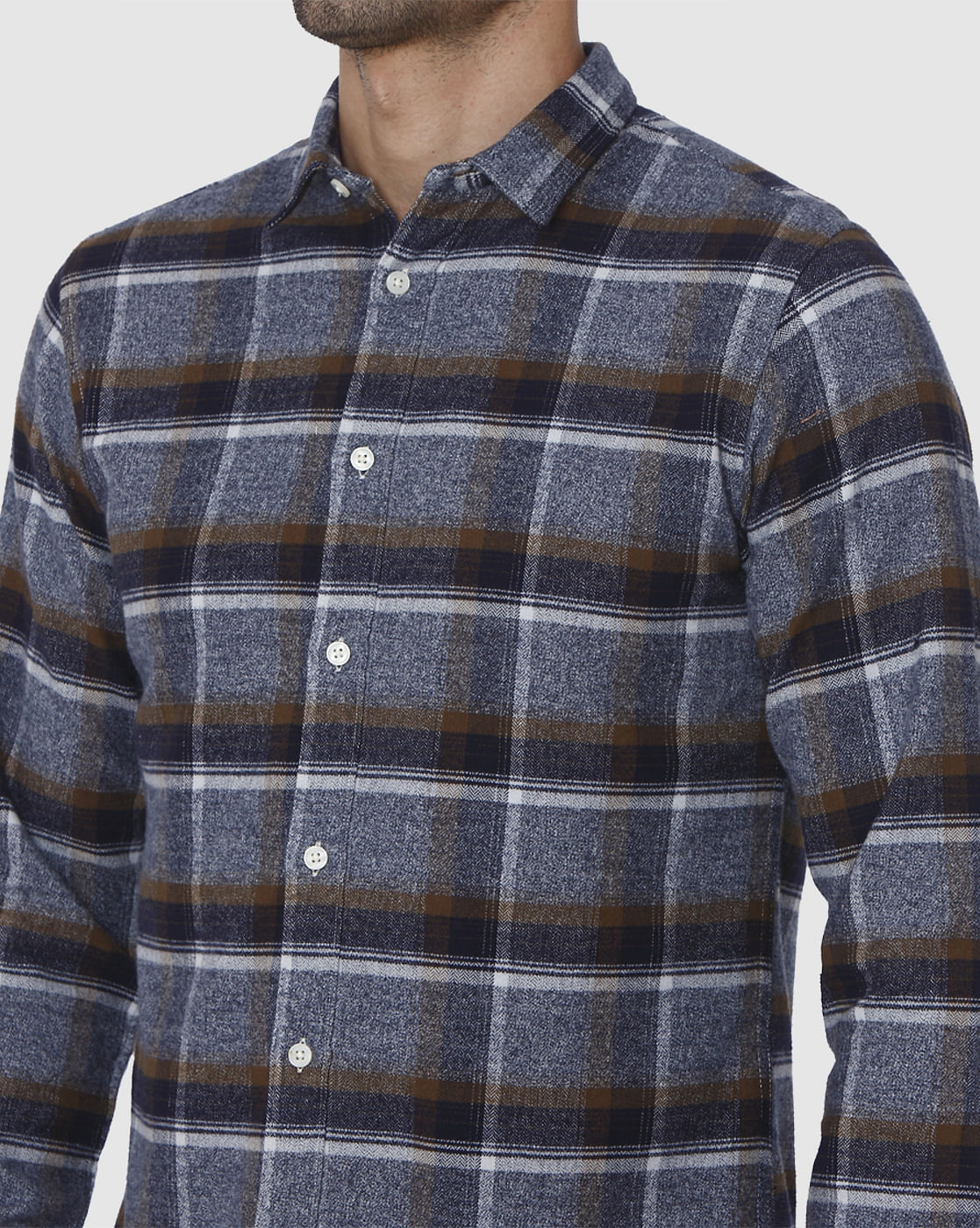 Blue Check Full Sleeves Shirt