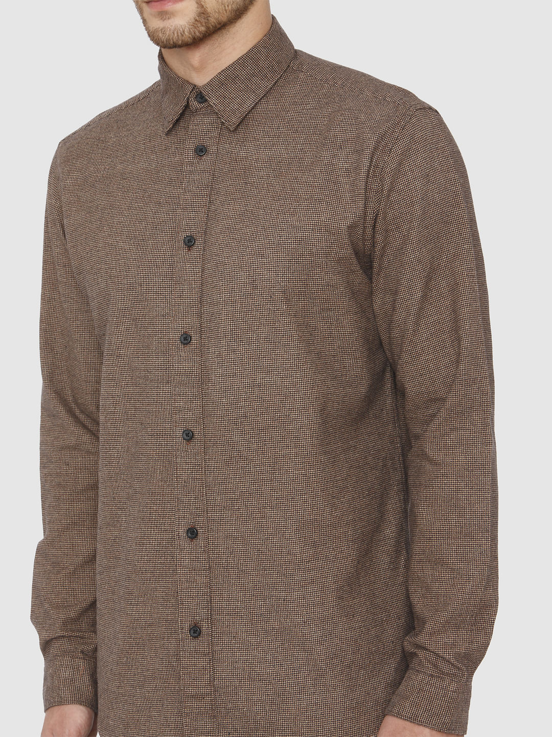 Brown Full Sleeves Shirt