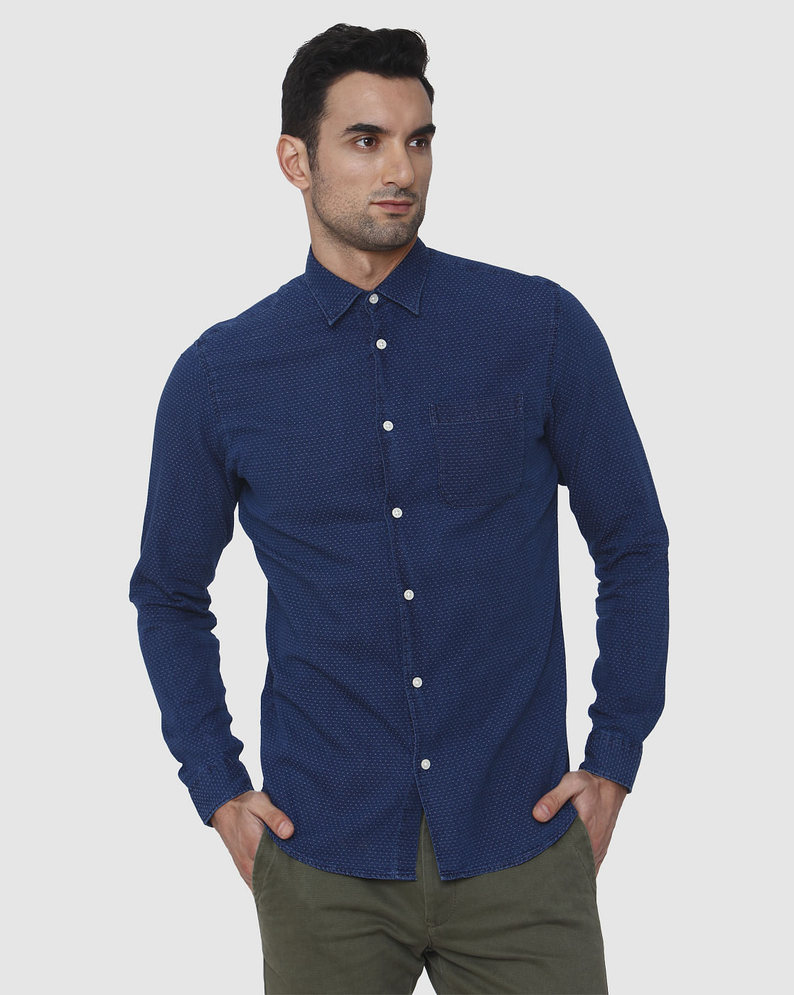 Blue Full Sleeves Shirt