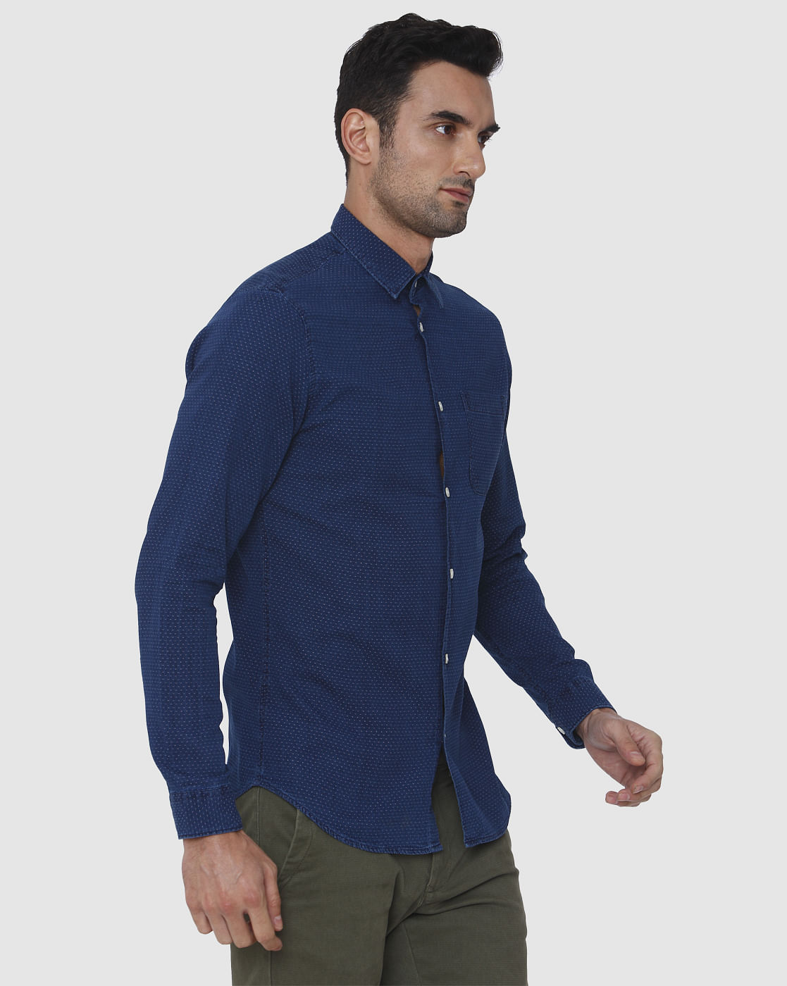 Blue Full Sleeves Shirt