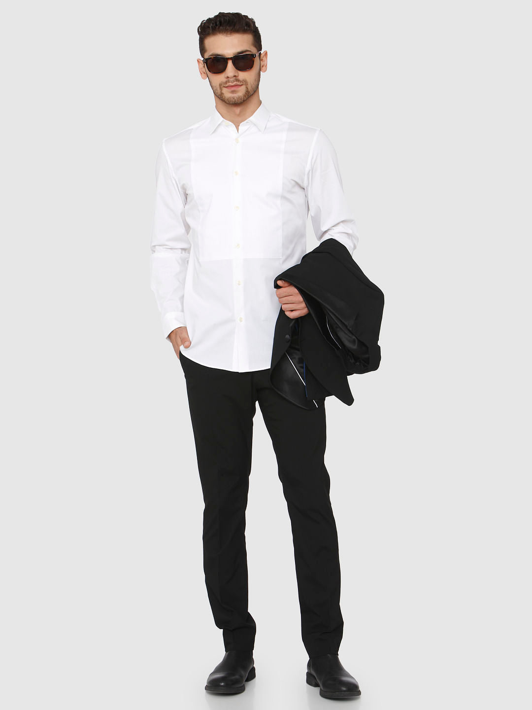 White Slim Fit Formal Shirt