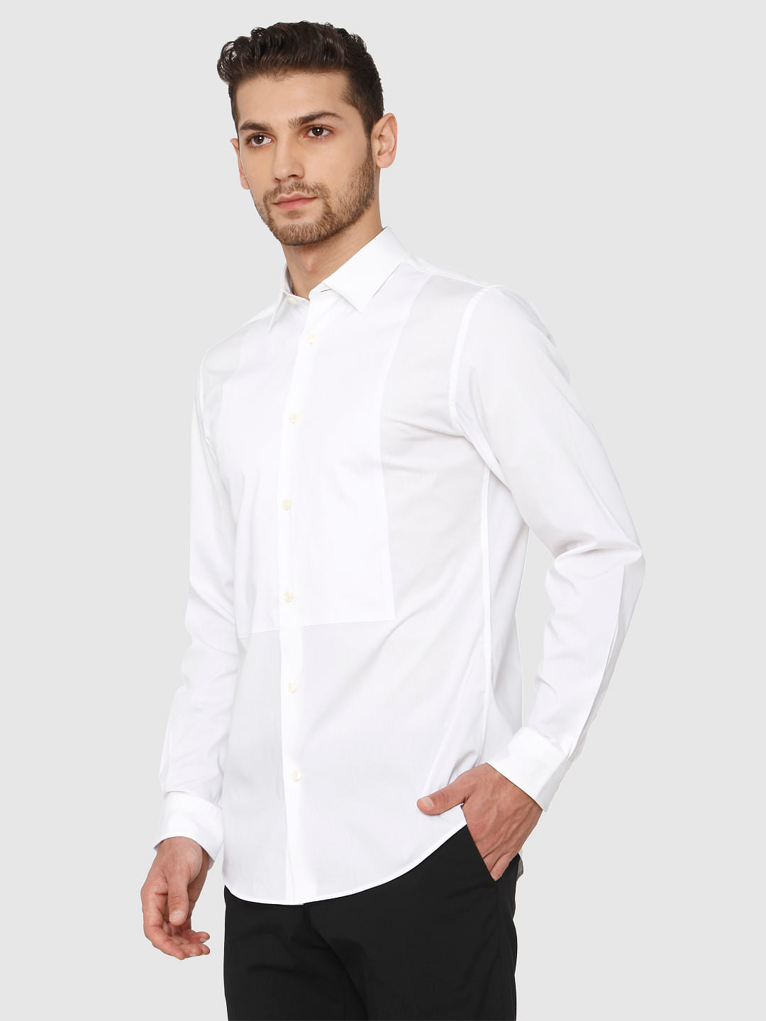 White Slim Fit Formal Shirt