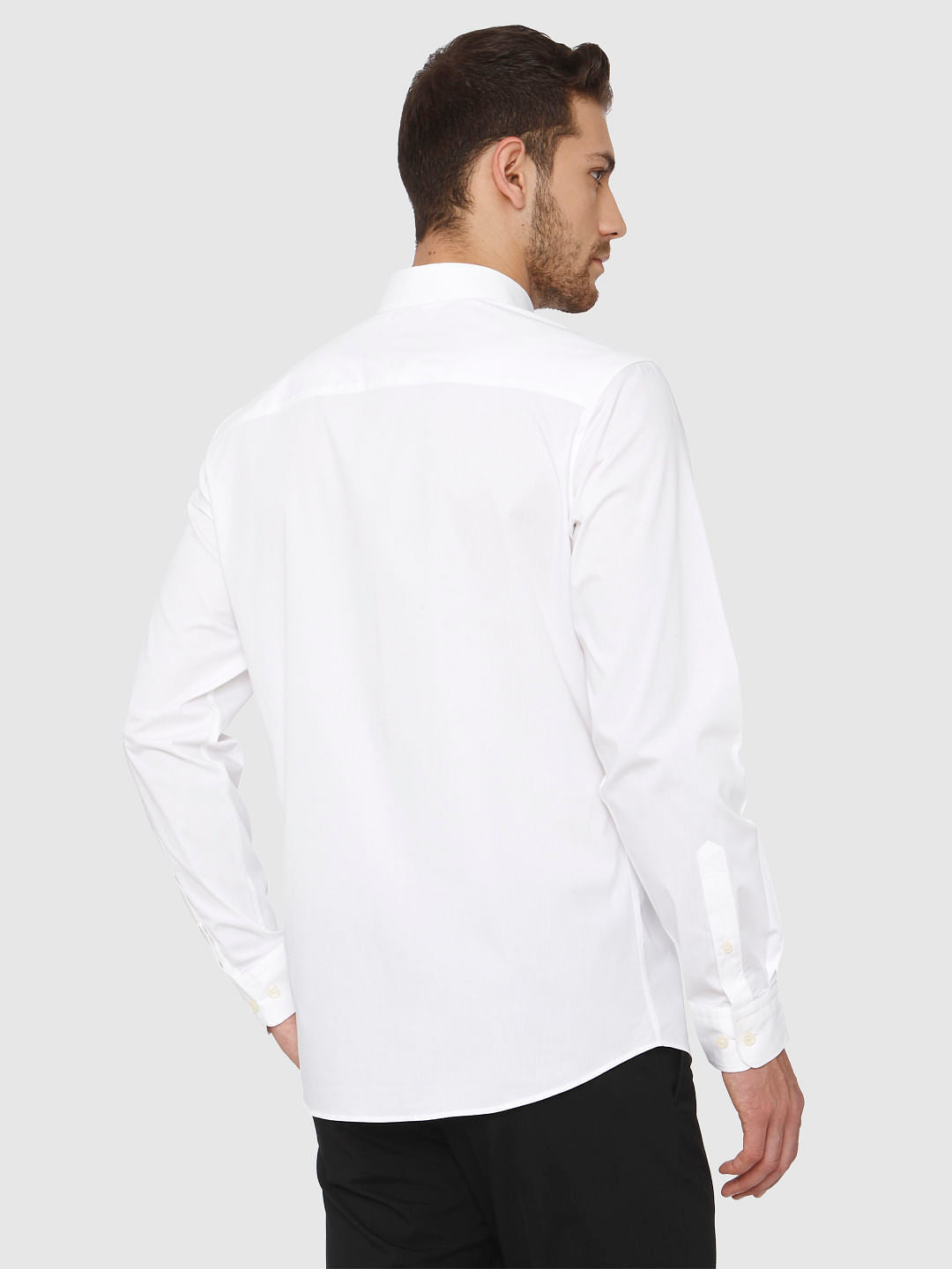 White Slim Fit Formal Shirt