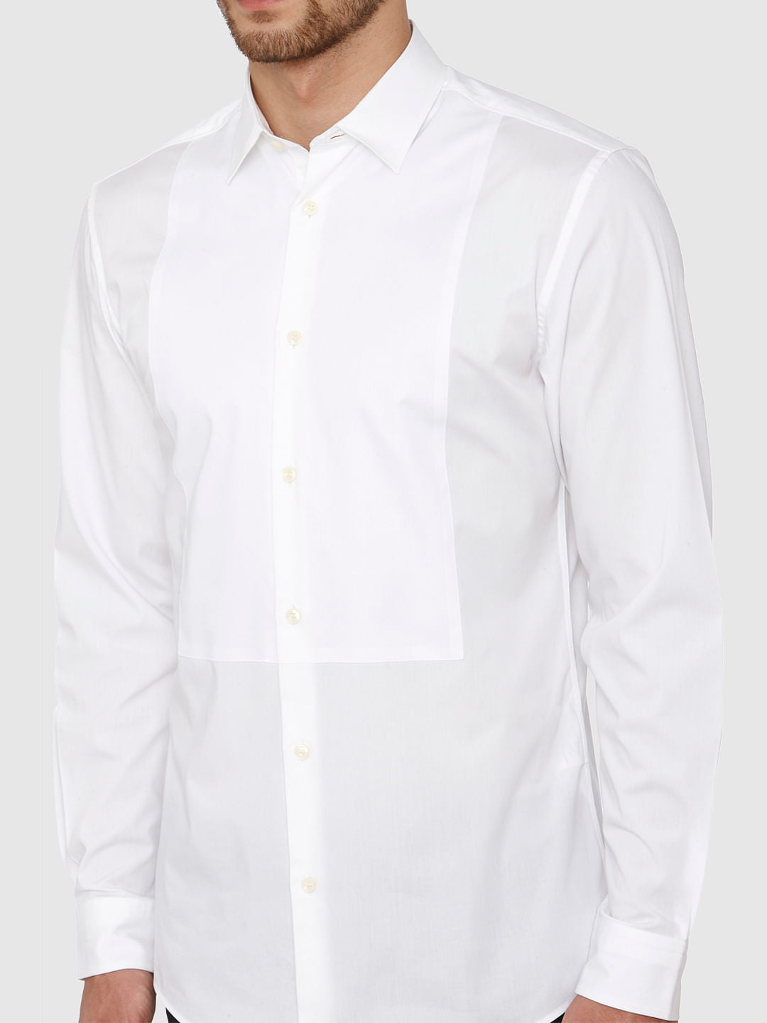 White Slim Fit Formal Shirt