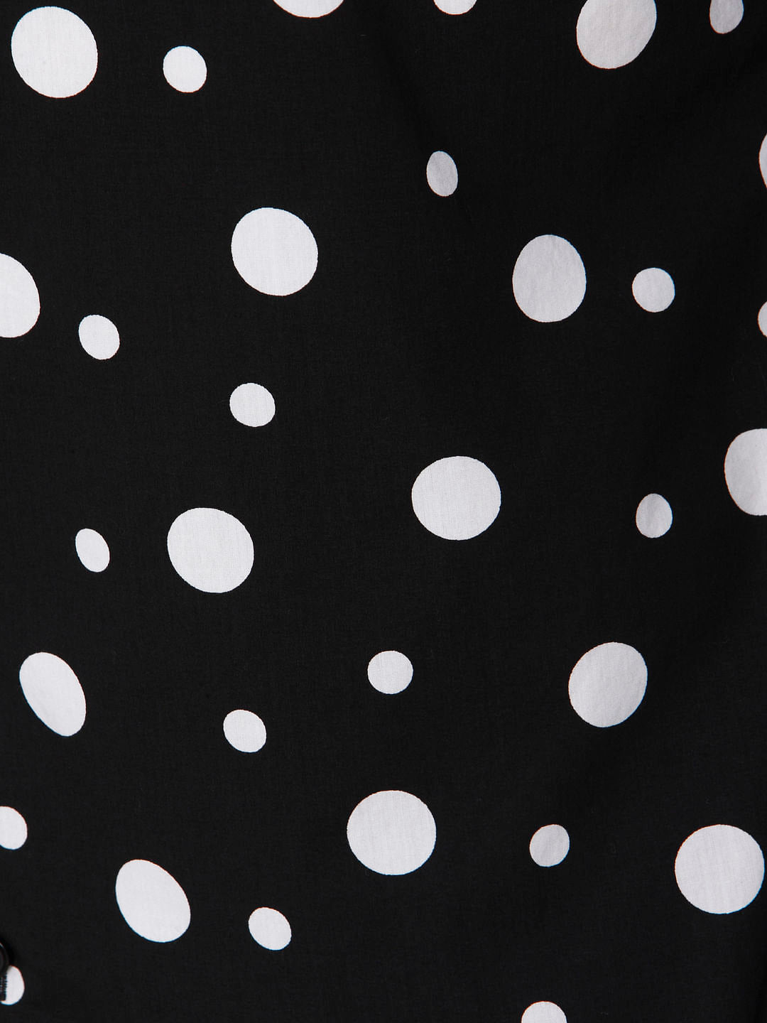 Black All Over Polka Dot Print Shirt