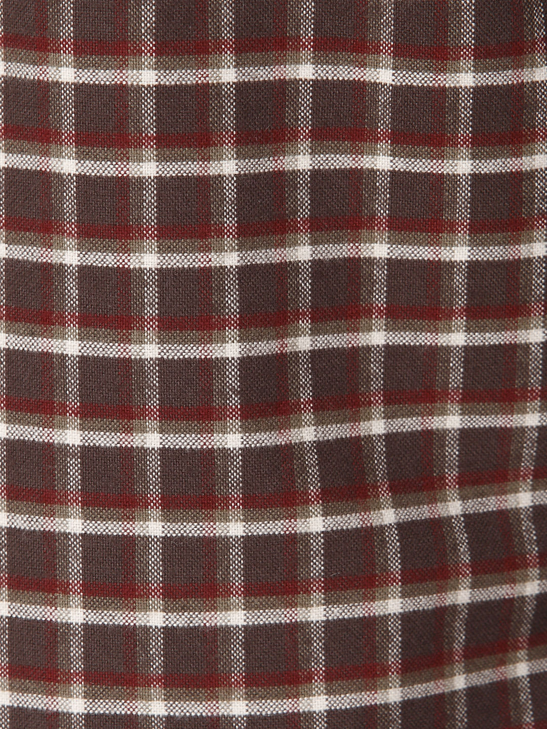 Brown Check Full Sleeves Shirt