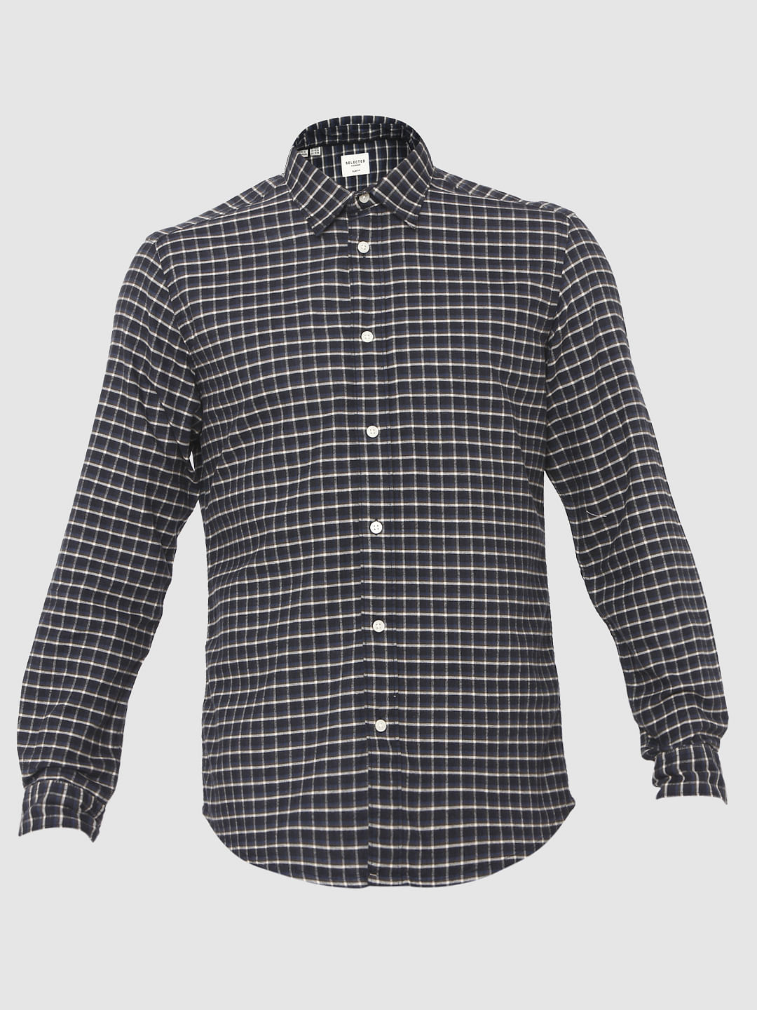 Black Check Full Sleeves Shirt