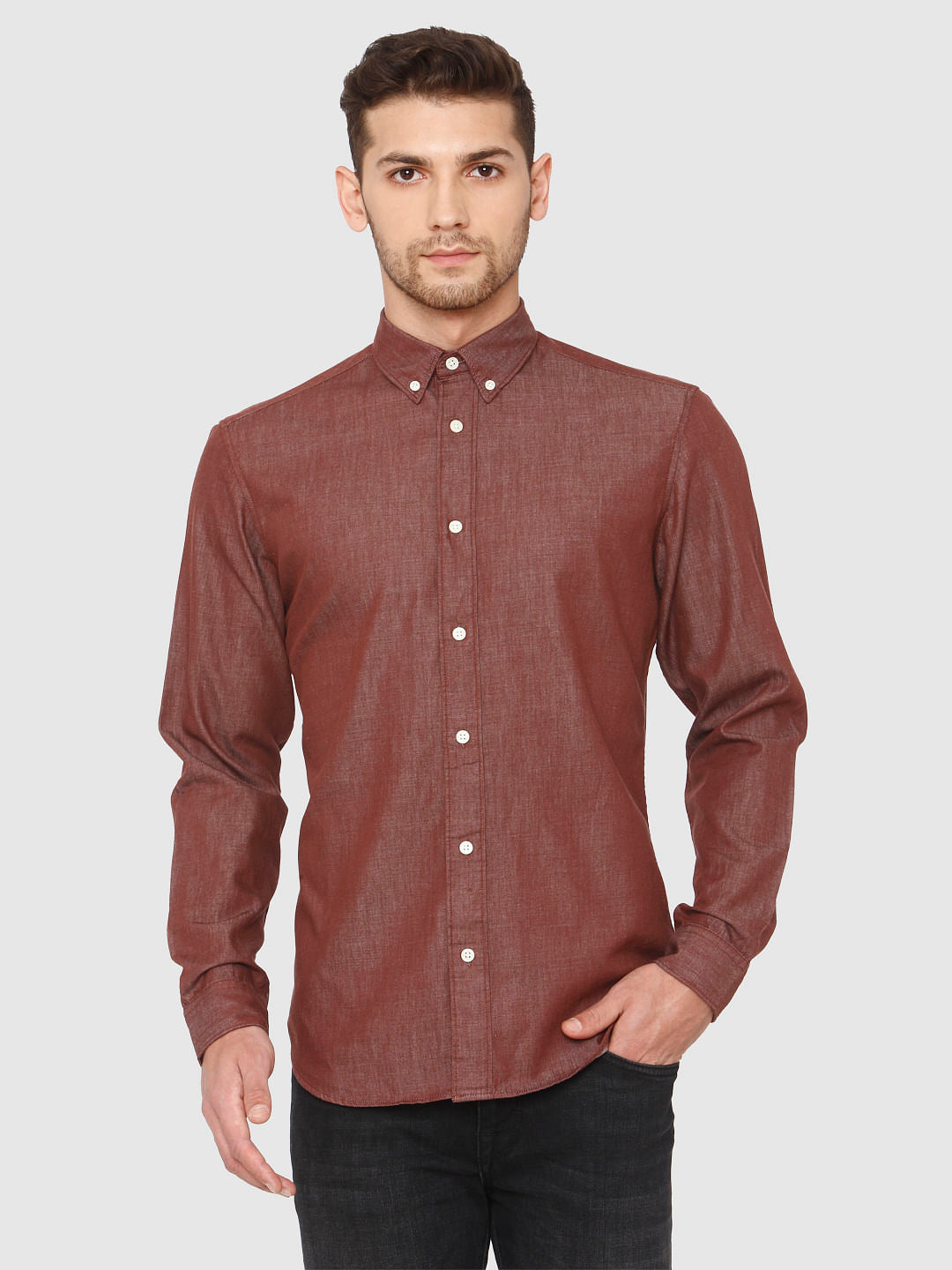 Brown Full Sleeves Shirt