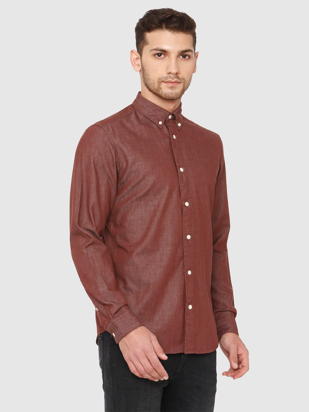 Brown Full Sleeves Shirt