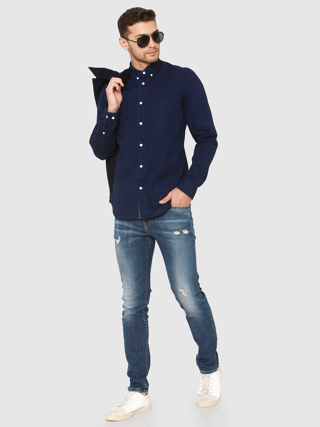 Blue Full Sleeves Shirt