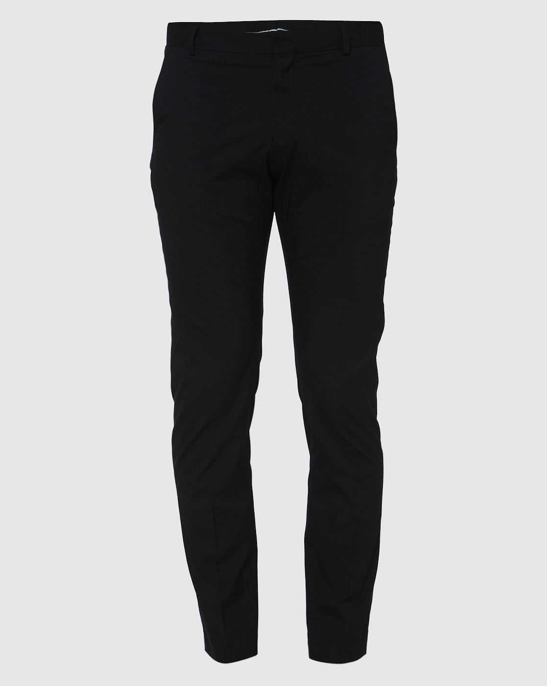 Black Mid Rise Slim Fit Trousers
