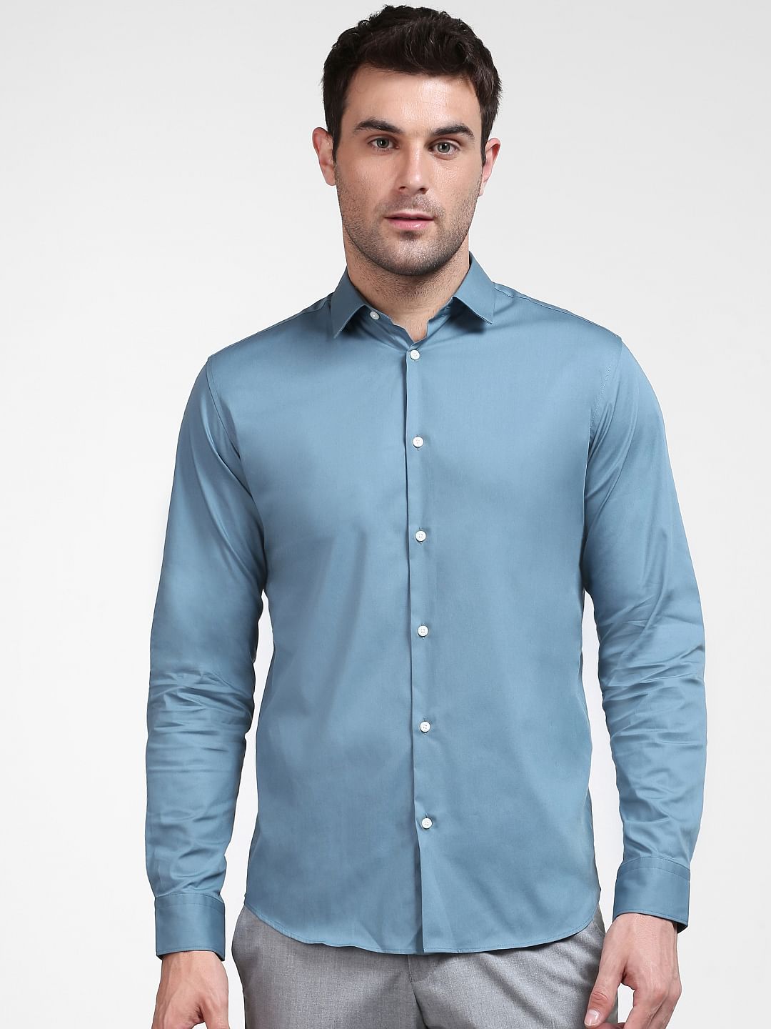Blue Formal Full Sleeves Shirt