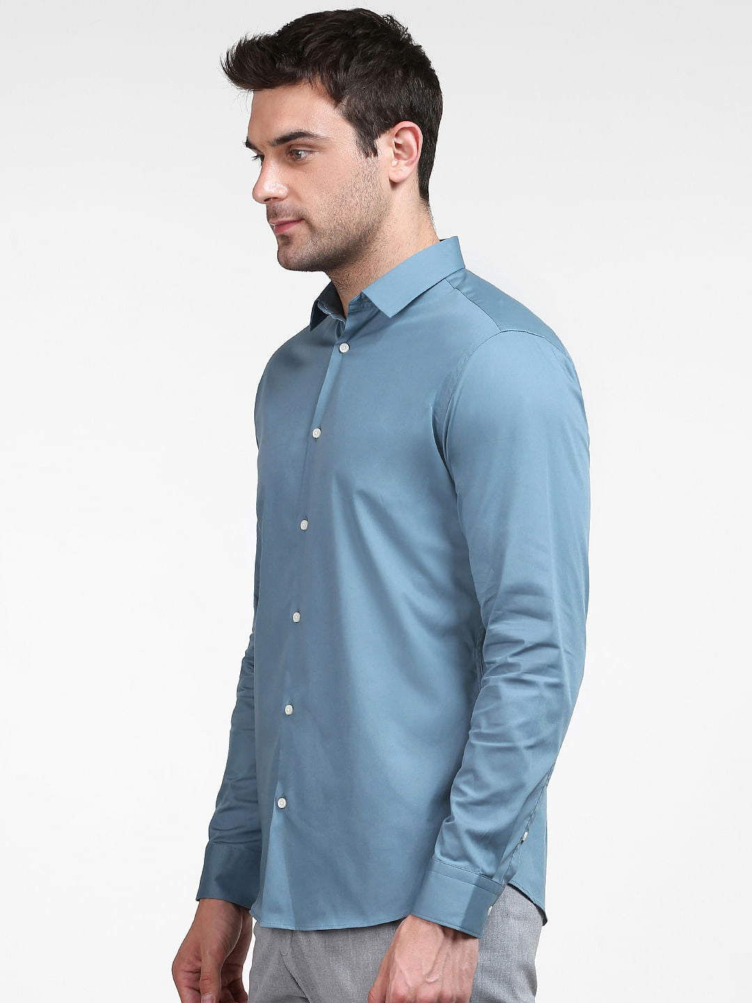 Blue Formal Full Sleeves Shirt