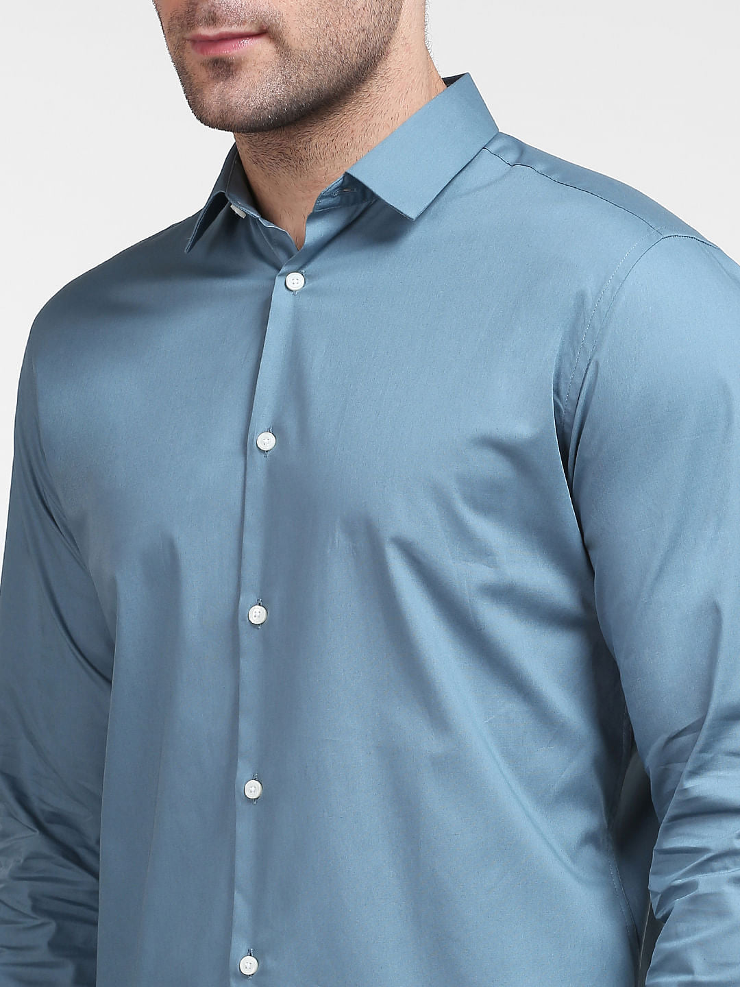 Blue Formal Full Sleeves Shirt