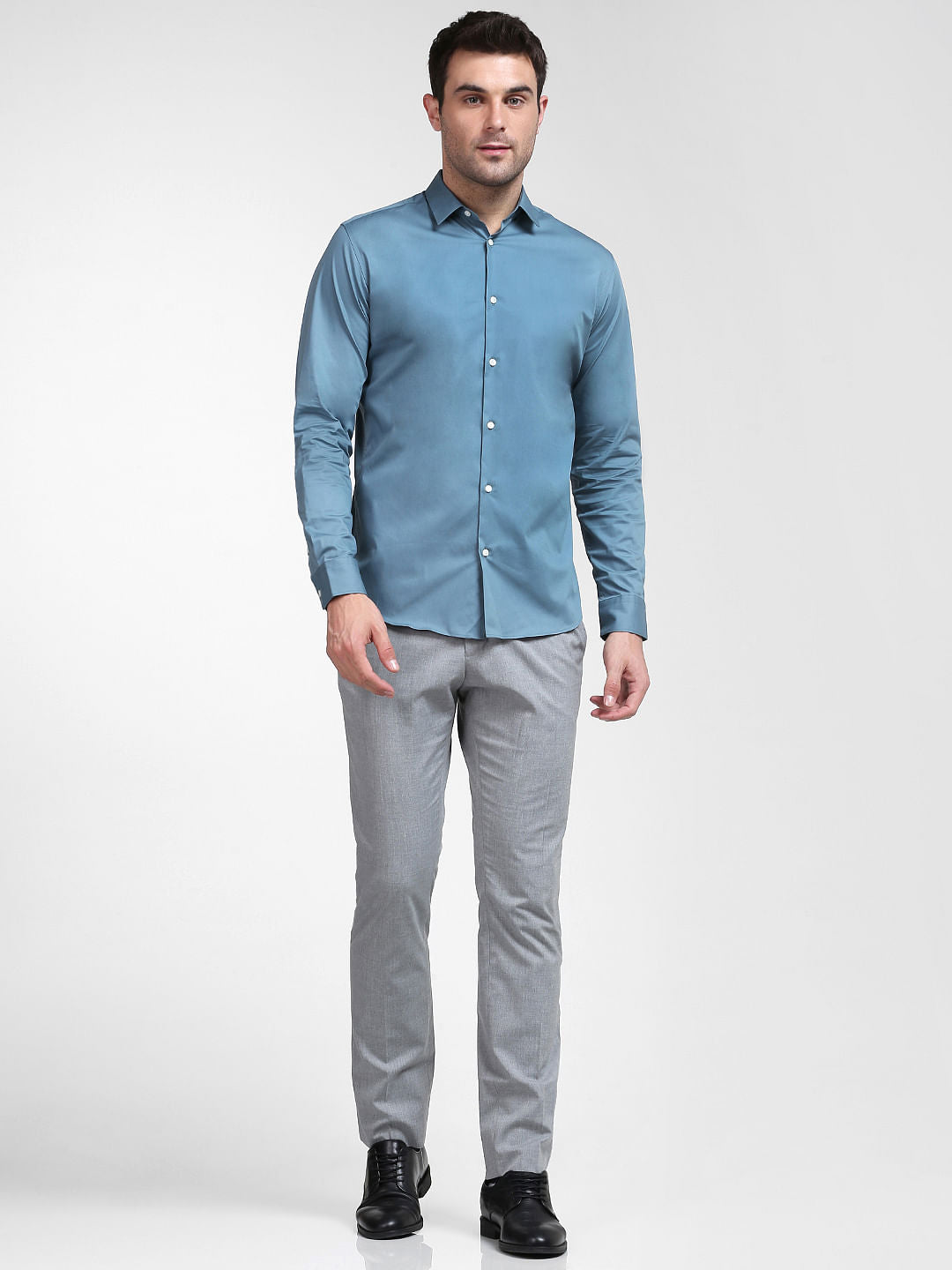 Blue Formal Full Sleeves Shirt