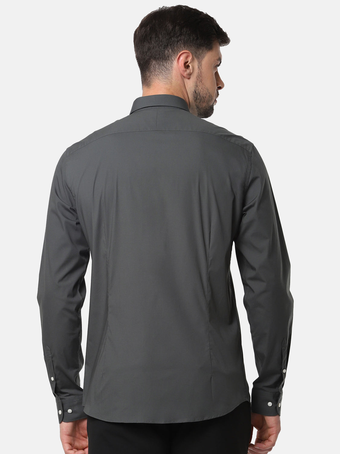 Dark Grey Formal Full Sleeves Shirt