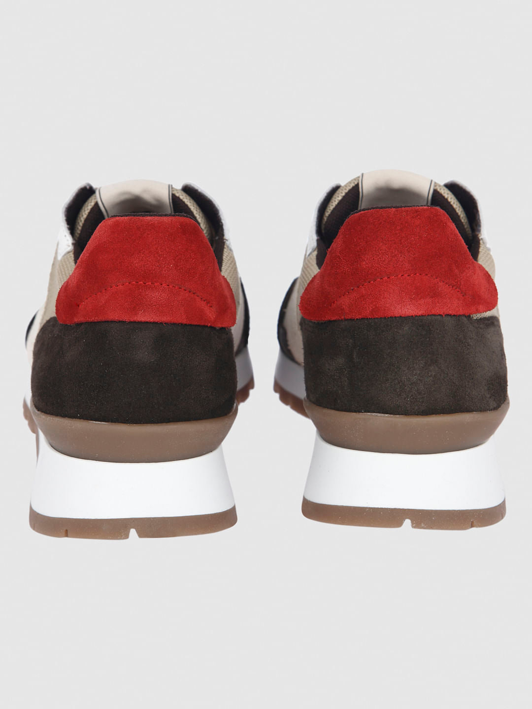 Brown Colourblocked Sneakers