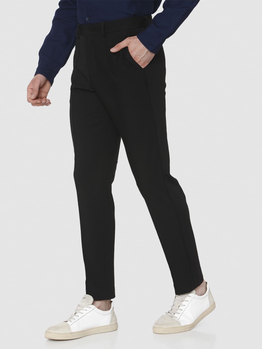 Black Tapered Fit Pants