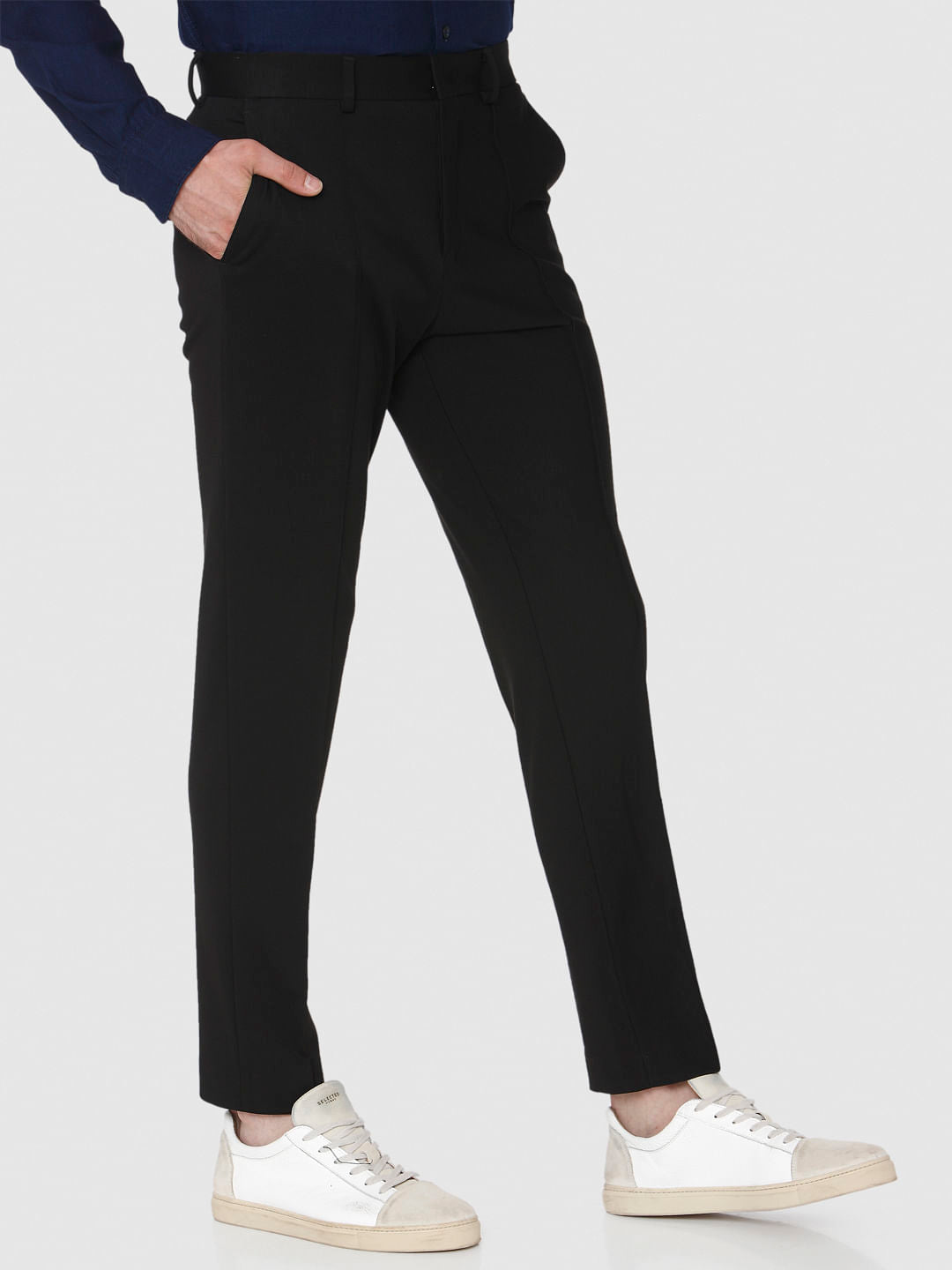 Black Tapered Fit Pants