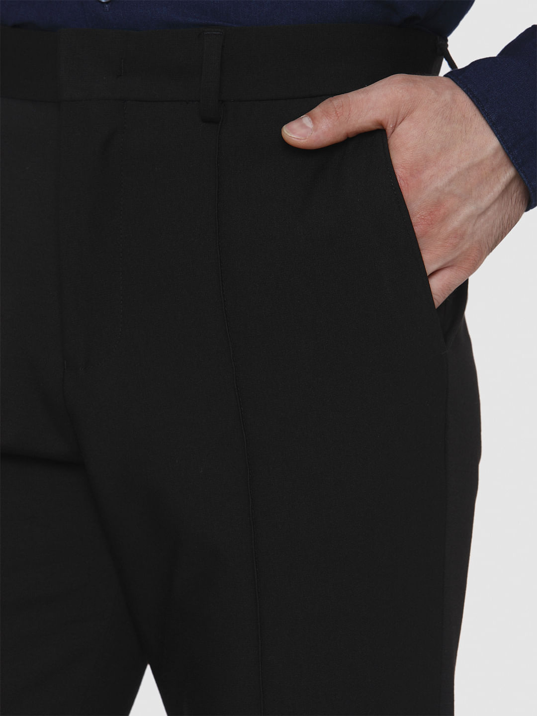 Black Tapered Fit Pants