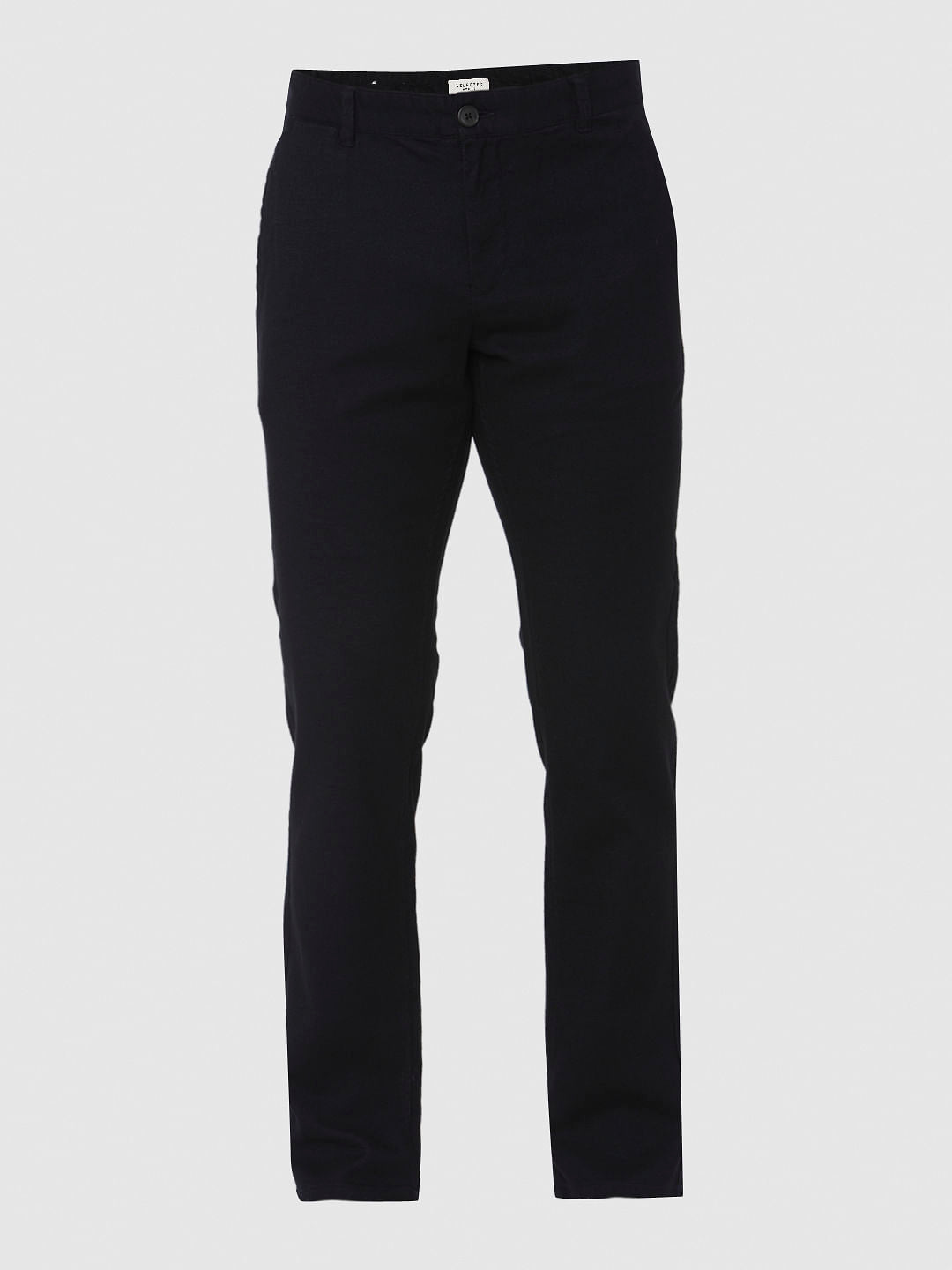 Navy Blue Slim Fit Pants