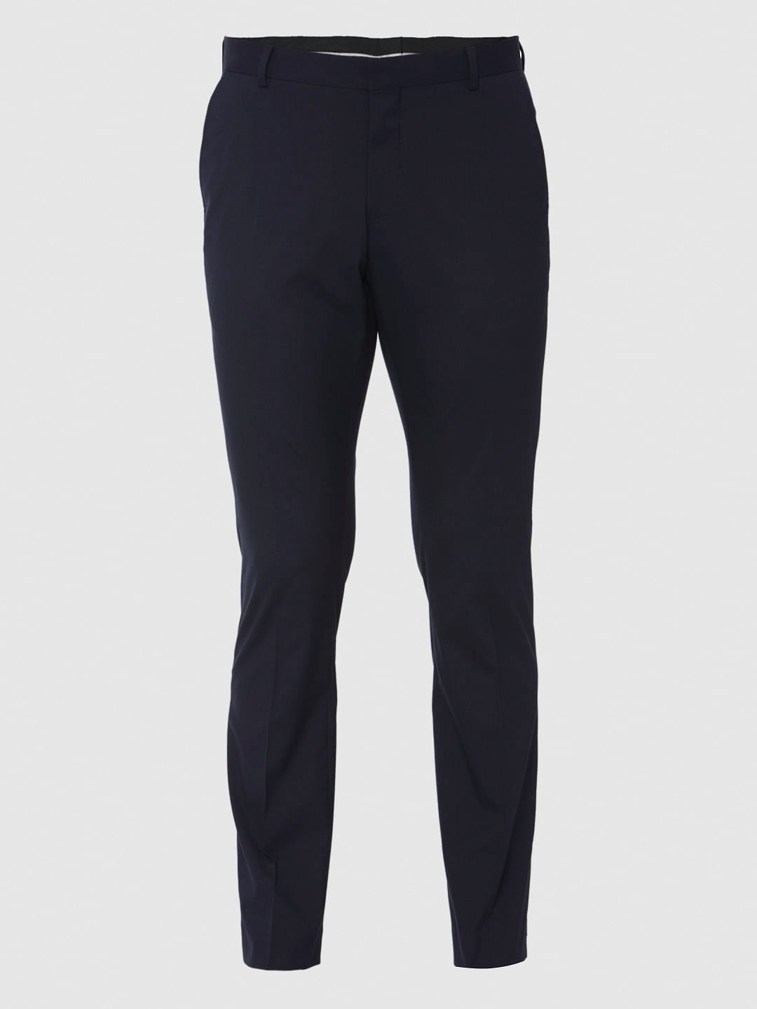 Navy Blue Slim Fit Formal Trousers