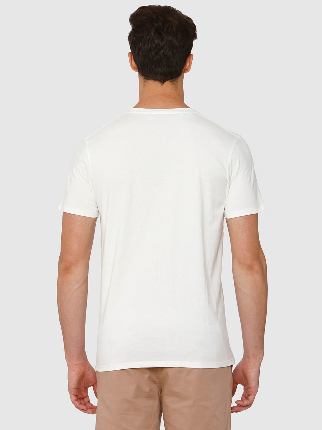 White Graphic Print Crew Neck T-Shirt